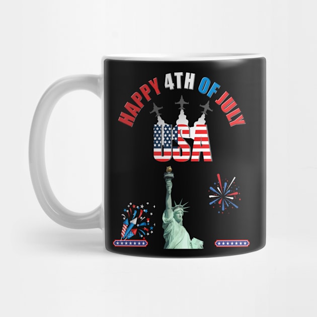 4th of July, Happy 4th of July, Patriotic, American Flag, USA, America, Merica, Memorial Day, Independence Day, Air Show, Fireworks, Statue Of Liberty, by DESIGN SPOTLIGHT